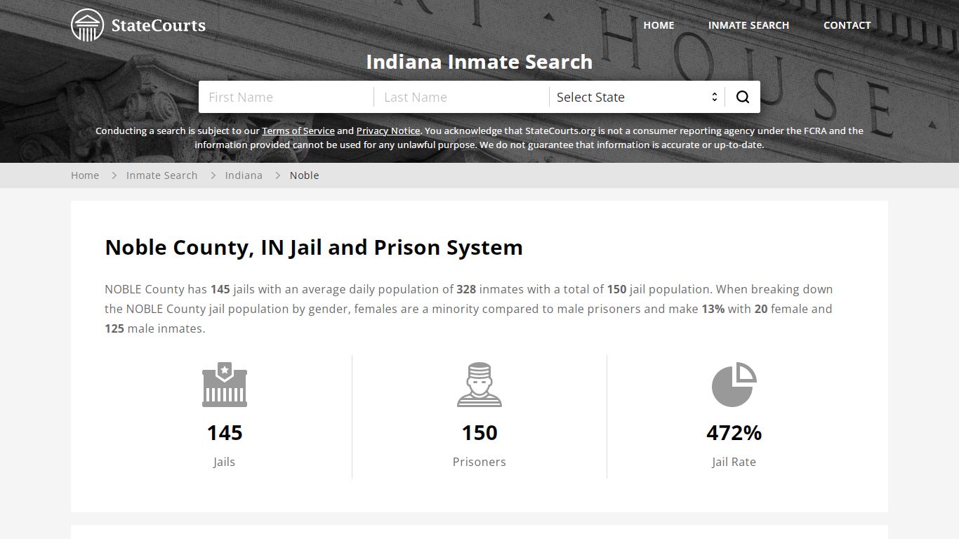Noble County, IN Inmate Search - StateCourts