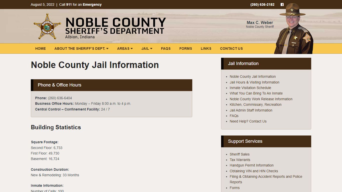 Noble County Jail Information | Noble County Indiana ...